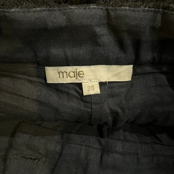 MAJE Black Heavy Lace Dress Shorts - Zip Front - Fully Lined - EU Size 38 = US 6 - Picture 8 of 11